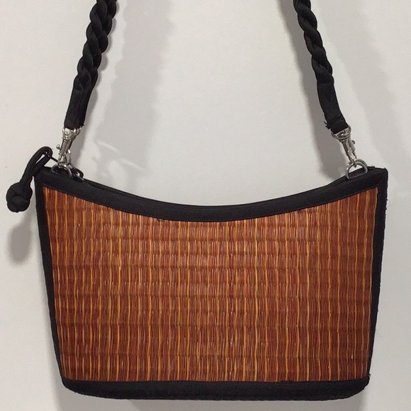 Baskets of Cambodia Handbags - Baskets of Cambodia Crossbody Tatami Style Woven Crossbody